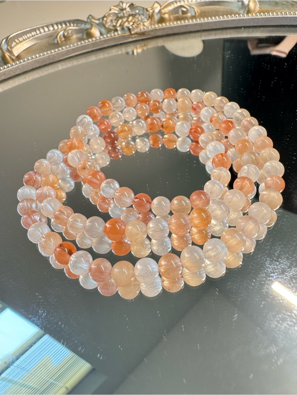 Natural Multi-Tone Cat’s Eye Rabbit Hair Rutilated Quartz Bracelet